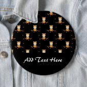 Najaarbaby's in een afgrijsend bladerpatroon ronde button 6,0 cm (In situ)