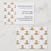 Najaarbaby's in een afgrijsend bladerpatroon visitekaartje (Voorkant / Achterkant)