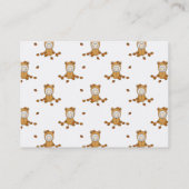 Najaarbaby's in een afgrijsend bladerpatroon visitekaartje (Achterkant)