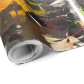 Najaarblad in de zon cadeaupapier (Rol Hoek)