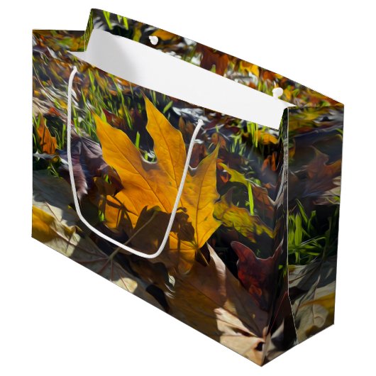 Najaarblad in de zon groot cadeauzakje (Voorkant Gekanteld)
