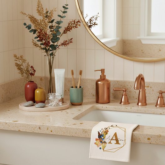 Najaarblad lijst gepersonaliseerd handdoek