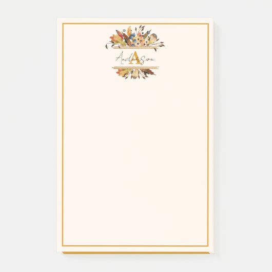 Najaarblad lijst gepersonaliseerd post-it® notes (Voorkant)