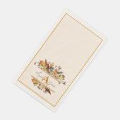 Najaarblad lijst gepersonaliseerd servet (Hoek)