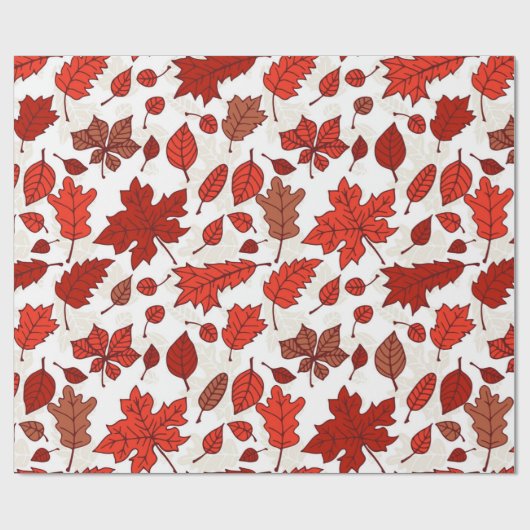Najaarblad patroon cadeaupapier (Vlak)