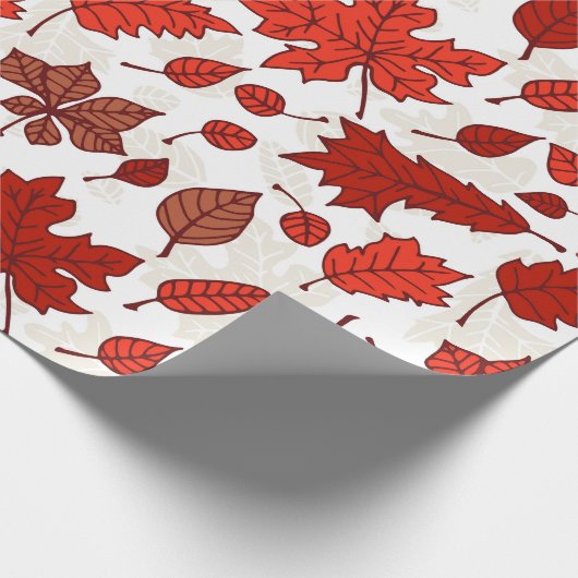 Najaarblad patroon cadeaupapier (Hoek)