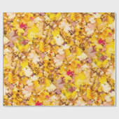 Najaarblad patroon cadeaupapier (Vlak)