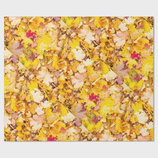 Najaarblad patroon cadeaupapier (Vlak)