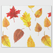 Najaarblad patroon cadeaupapier (Vlak)
