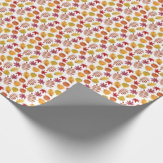 Najaarblad patroon cadeaupapier (Hoek)