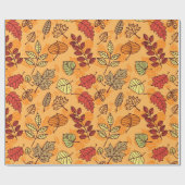 Najaarblad patroon cadeaupapier (Vlak)