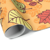 Najaarblad patroon cadeaupapier (Rol Hoek)