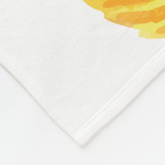 Najaarblad patroon fleece deken (Hoek)