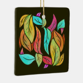 Najaarblad patroon keramisch ornament (Rechts)