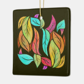 Najaarblad patroon keramisch ornament (Links)