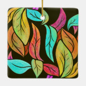 Najaarblad patroon keramisch ornament (Achterkant)