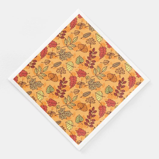Najaarblad patroon servetten (Hoek)