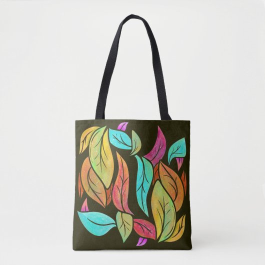 Najaarblad patroon tote bag (Voorkant)