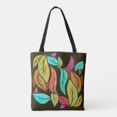 Najaarblad patroon tote bag (Achterkant)