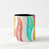 Najaarblad patroon tweekleurige koffiemok (Center)