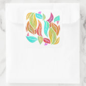 Najaarblad patroon vierkante sticker (Tas)