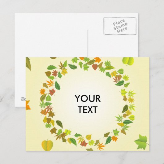 Najaarbladeren Briefkaart (Voorkant / Achterkant)