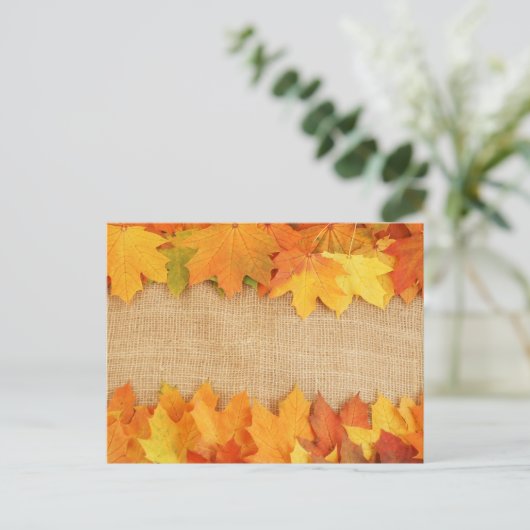 Najaarbladeren Briefkaart (Staand voorkant)