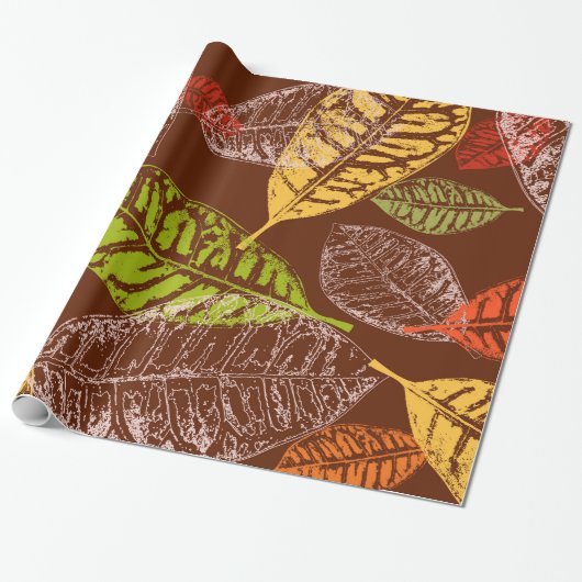 Najaarbladeren Cadeaupapier (Uitgerold)