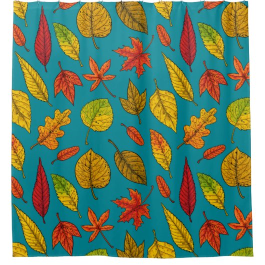 Najaarbladeren Douchegordijn (Voorkant)