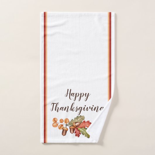 Najaarbladeren en eikels, aangepast handdoek (Handdoek)