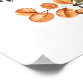 Najaarbladeren en eikels, aangepast poster (Hoek)