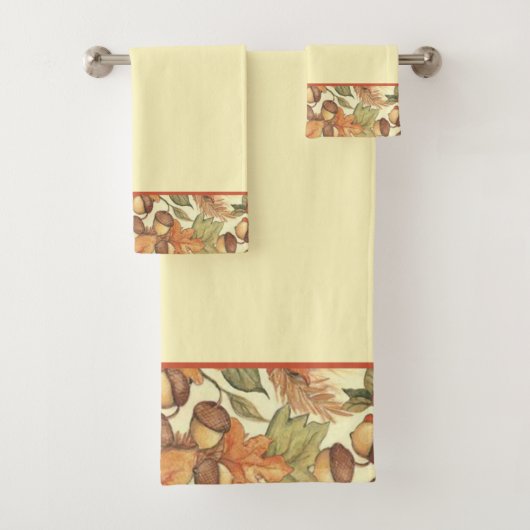 Najaarbladeren en eikels bad handdoek (Insitu)