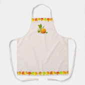 Najaarbladeren en pompoen op champagnekleur schort (Voorkant)