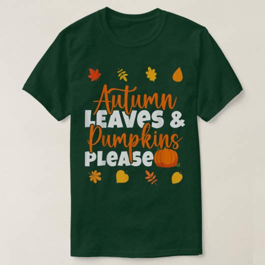 Najaarbladeren en pompoenen Herfst de Herfst T-shirt (Design voorkant)