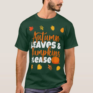 Najaarbladeren en pompoenen Herfst de Herfst T-shirt
