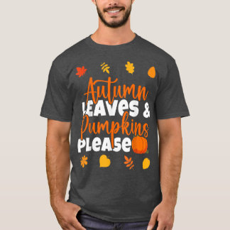 Najaarbladeren en pompoenen Herfst de Herfst T-shirt