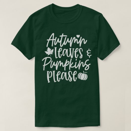 Najaarbladeren en pompoenen Herfst de pomp T-shirt (Design voorkant)