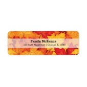 Najaarbladeren Etiket (Voorkant)