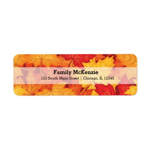 Najaarbladeren Etiket (Voorkant)