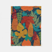 Najaarbladeren Fleece Deken (Voorkant)