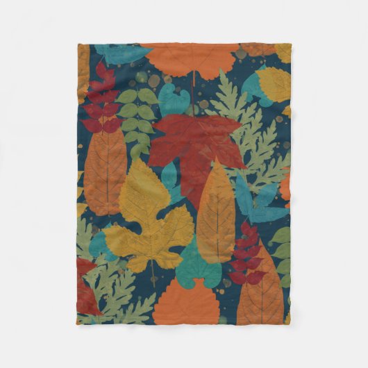 Najaarbladeren Fleece Deken (Voorkant)