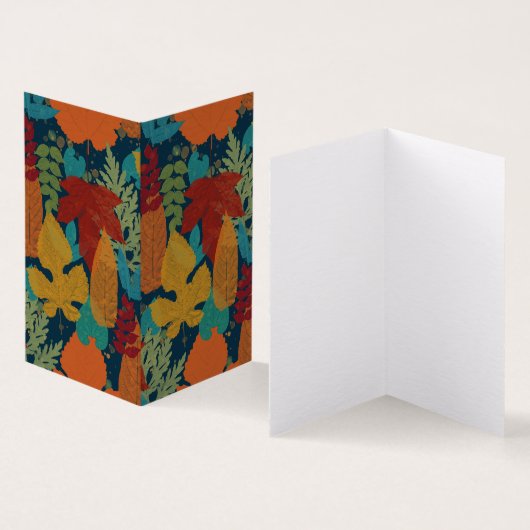 Najaarbladeren Kaart (Binnen en buitenkant)