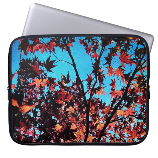 Najaarbladeren Laptop Sleeve (Voorkant)