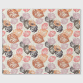 Najaarbladeren op beige. cadeaupapier (Vlak)