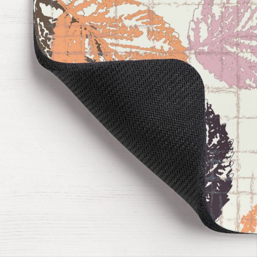 Najaarbladeren op beige. muismat (Hoek)