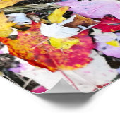 Najaarbladeren op de grond poster (Hoek)