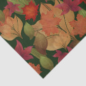 Najaarbladeren op groen tissuepapier (Detail)