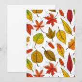 Najaarbladeren op wit (Voorkant / Achterkant)