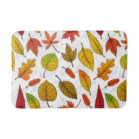 Najaarbladeren op wit badmat (Voorkant)