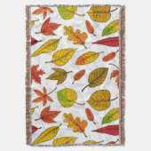 Najaarbladeren op wit deken (Voorkant Verticaal)